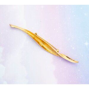 Vintage Abstract Curvy Brooch | Gold Tone | J27